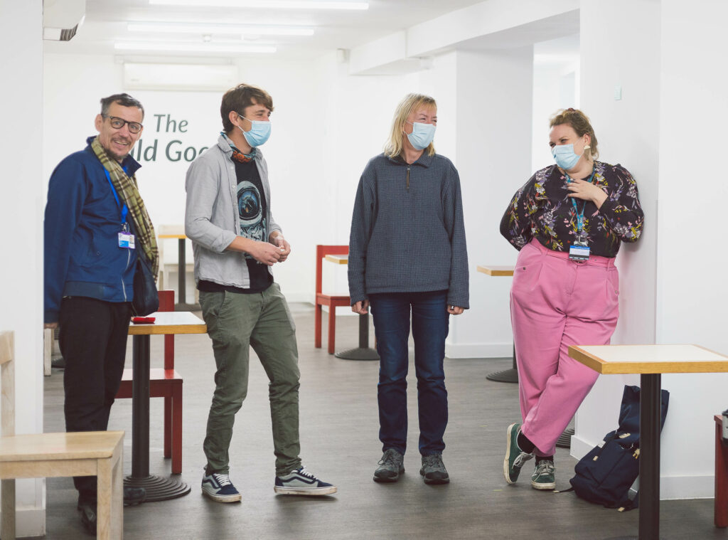 The staff of BDP's wet clinic inside The Wild Goose Drop-in Centre, Bristol.